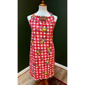 Grilla Gear‎ Novelty Apron Red Gingham Hot Dog Spaceship